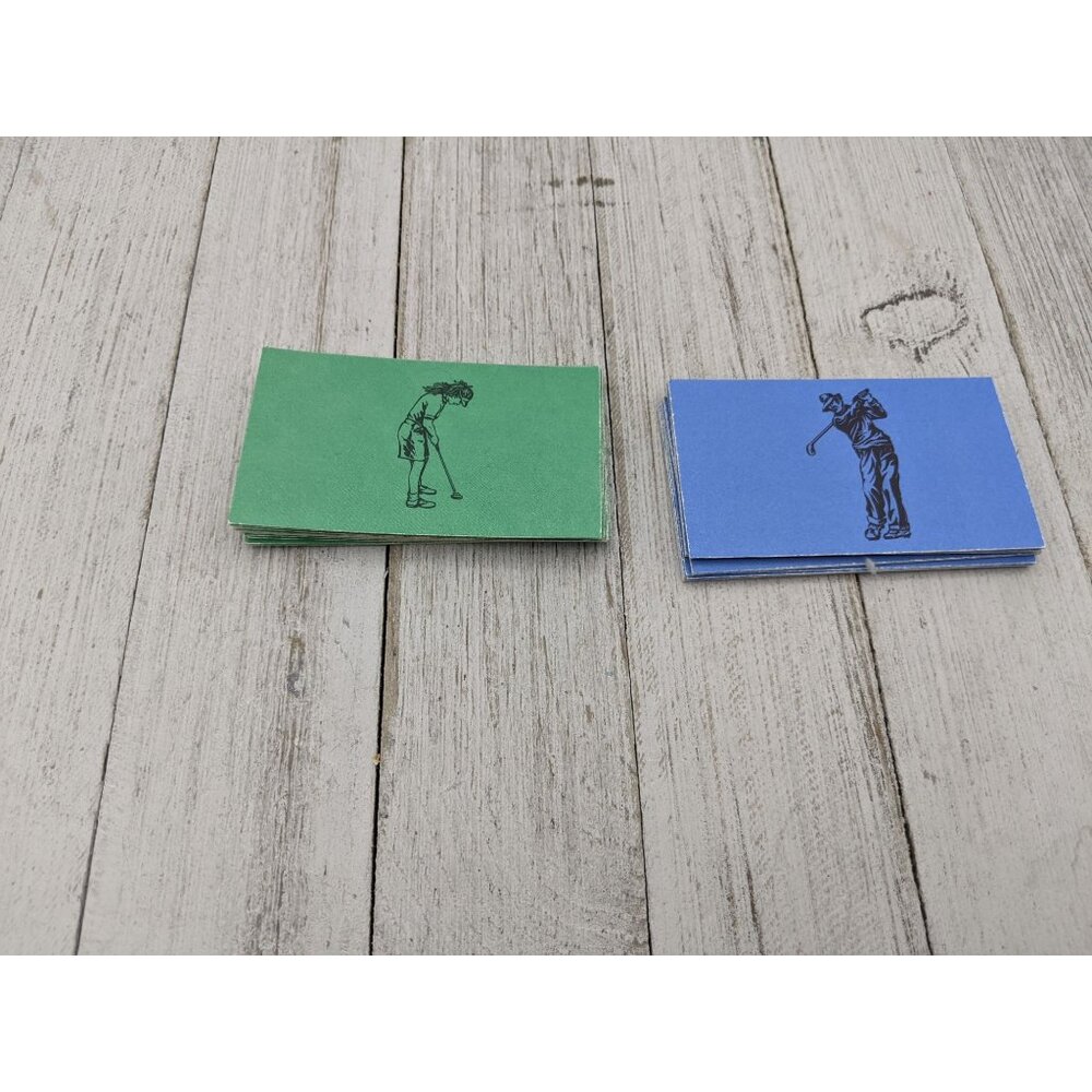 Vintage 1998 Monopoly Game Golf Edition Replacement Cards Putter Driver Cards